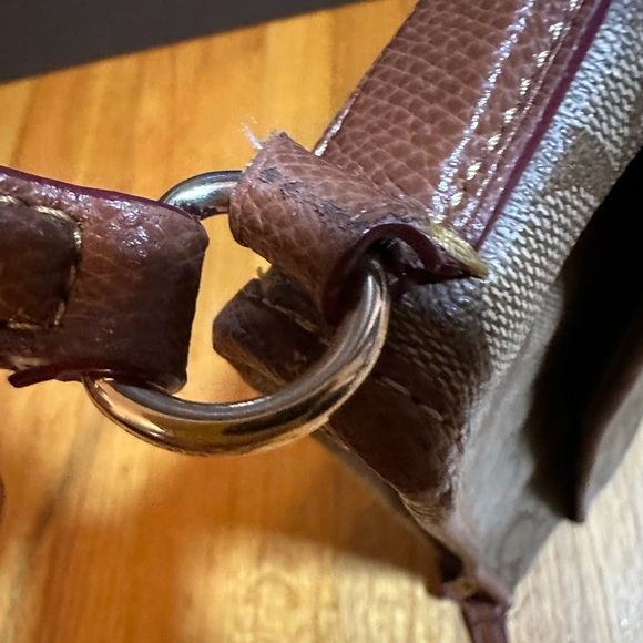 COACH FILE BAG IN TAN/ BROWN LINED SIGNATURE COATED CANVAS CROSSBODY F23866 - Picture 9 of 15